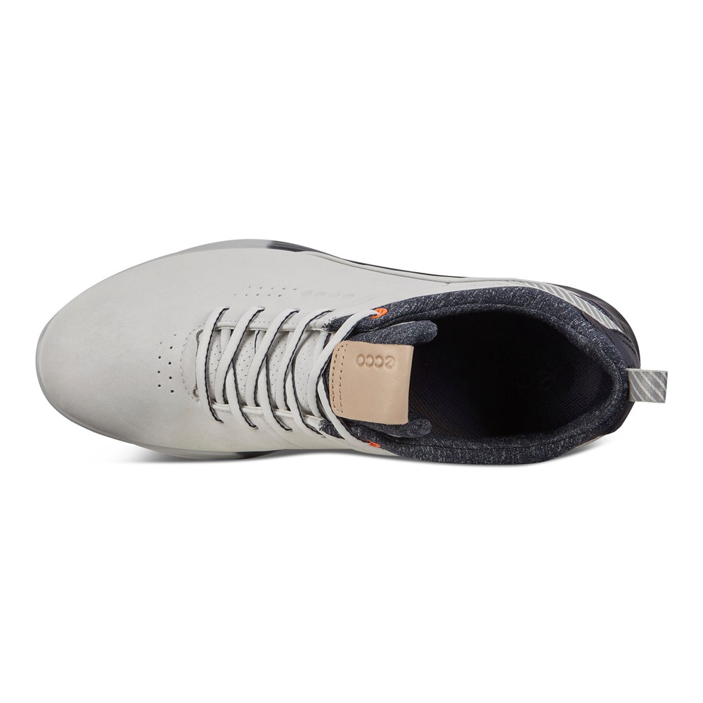 Zapatos De Golf Hombre - ECCO S-Three Spikeless - Blancos/Negros - LZF391254